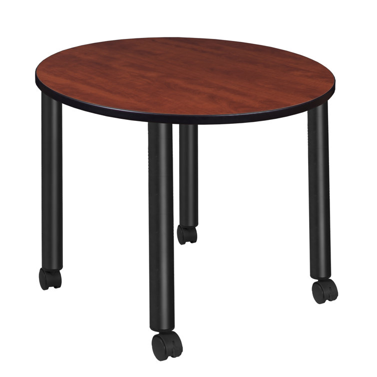 Regency Kee Small 30 In. Round Breakroom Table- Ash Grey Top